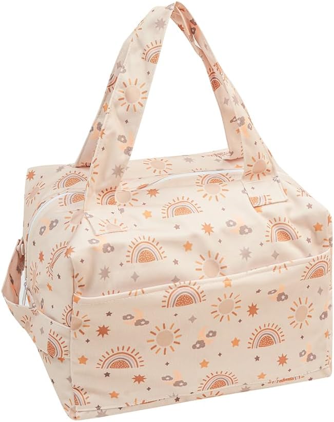MOMIGO Wet Dry Bags for Baby Cloth Diapers - Reusable, Washable for Stroller, Diapers, Toiletries, Travel Bags, Beach, Pool, Gym Bag Large Size 10.6 * 6.7 * 8.7 inch (Sun)