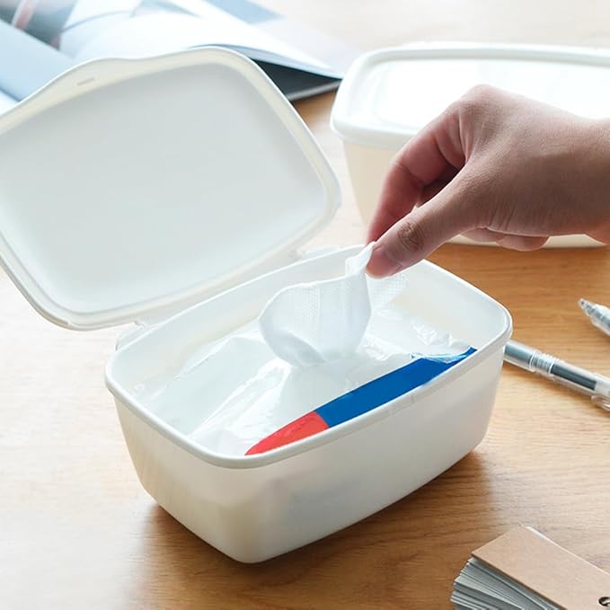 Alipis 3pcs Wet Tissue Storage Box Lid Compact and Portable Organizer for Desktop and Travel for Stationery and Items