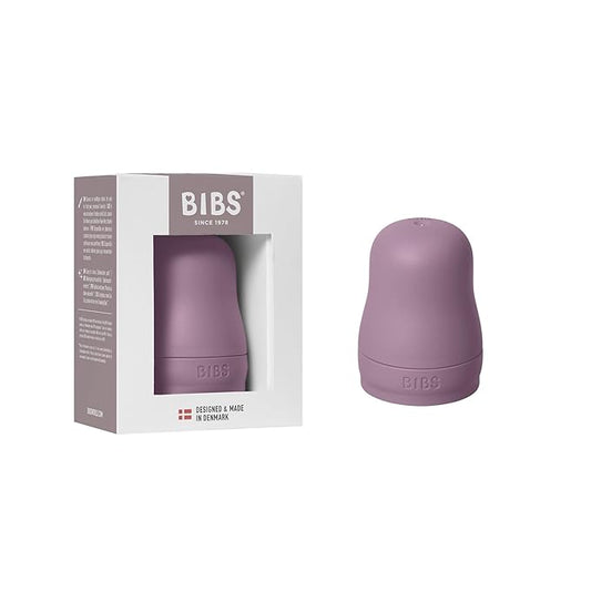 BIBS Bottle Cap Set - BPA-Free, Dishwasher Safe, Customizable Colors, Includes Cap, Milk Lock, and Screw Cap - Compatible with BIBS Bottles (Sold Separately) - Mauve