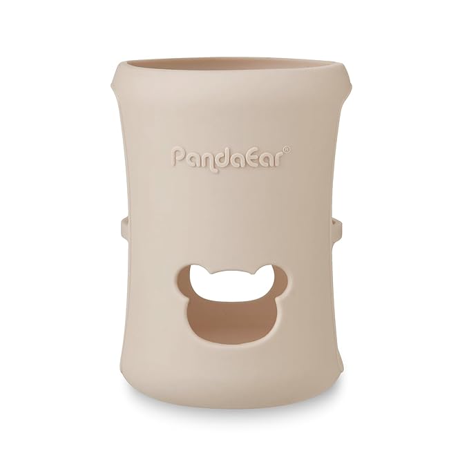 PandaEar 3 Pack Silicone Sleeves for Philips Avent Natural Glass Baby Bottles 8 oz, Shatterproof & Heat Resistant Bottle Holder, BPA-Free, Compatible with 8 oz Avent Glass Bottles, Blue Green Beige
