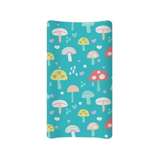 Baby Stretchy Changing Pad Cover, Breathable Changing Pad Cover for Infants and Toddles, Mushroom Print 16 * 32 Inches