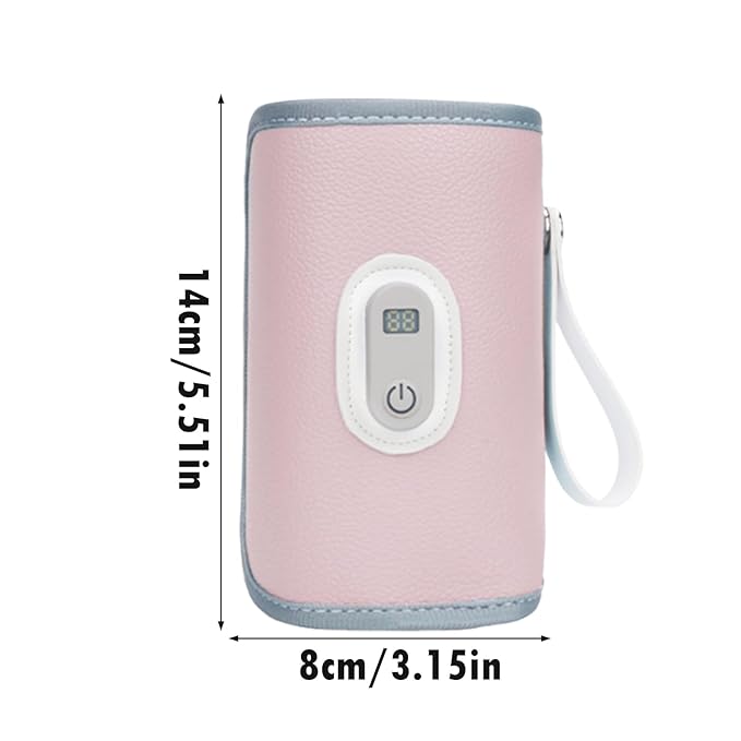 Rechargeable Bottle Warmer - Portable Milk Warmer, Fast Heating Bottle Warming for Breastmilk & Water | Precise Temperature Control, Digital Display for Travel, Mom & Dad, Home Nursery