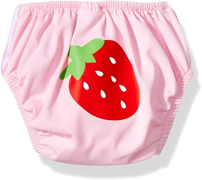 KIKO & MAX Baby Girls' Infant Three-Pack Absorbant Reusable Swim Diaper