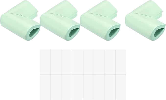 uxcell Corner Guards Edge Protectors, 8Pack U Foam Safety Bumper W Self-Adhesive Tape Furniture Corner Table Edge Guard, 2.16"x1.38"x0.31", Light Green