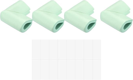 uxcell Corner Guards Edge Protectors, 24Pack U Foam Safety Bumper W Self-Adhesive Tape Furniture Corner Table Edge Guard, 2.16"x1.38"x0.31", Light Green