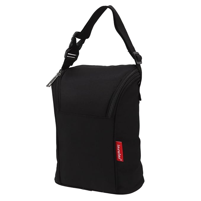 Garosa Breastmilk Bottle Thermal Bag Breastmilk Cooler Bag Bottle Storage Bag Insulation Tote Pouch Stylish Large Capacity for Nursing Mom Daycare Lunch(Black)
