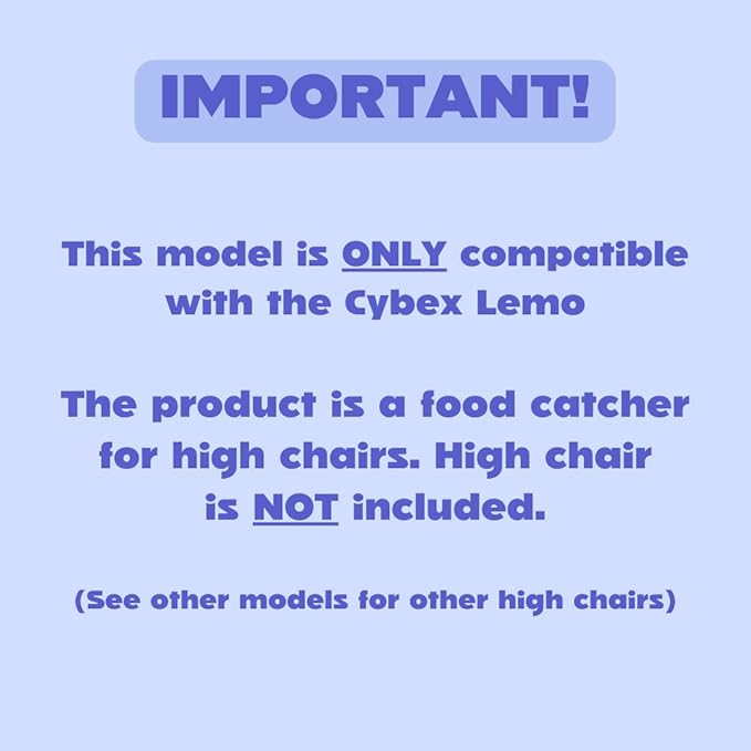 CATCHY -Food Catcher- Compatible with Cybex Lemo High Chair +12 Other High Chairs -Highchair Sold Separately- Baby & Toddler Food & Mess Catcher -Premium Linen Inspired- Under High Chair Accessory