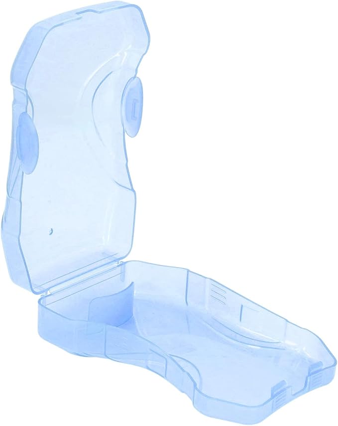 Baby Squeeze Proof Holder for Juice Box Prevent Messes, Support Self Feeding Multipurpose Food Pouch Holder (Blue)