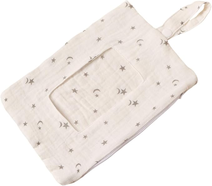 Baby Wipe Holder Portable Wipe Dispenser Strollers Storage Bag Container Double Layer Travel Carry Case for Diapers