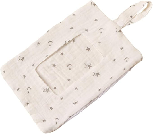 Baby Wipe Holder Portable Wipe Dispenser Strollers Storage Bag Container Double Layer Travel Carry Case for Diapers
