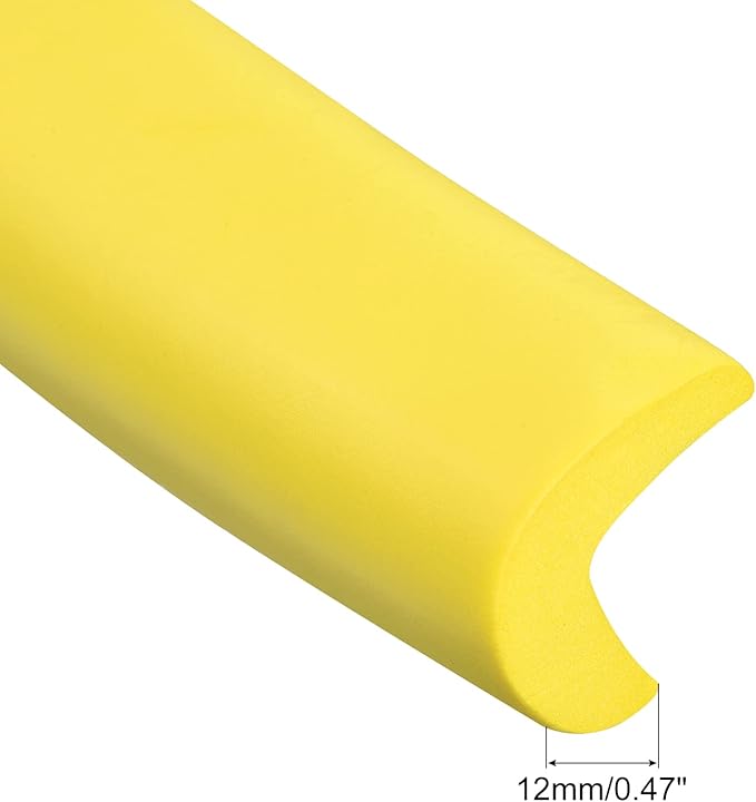 uxcell Corner Guards Edge Protectors 6.56ft(2M), 4Pack Foam Safety Bumper L Shape for Furniture Corner Table Edge Guard, Yellow