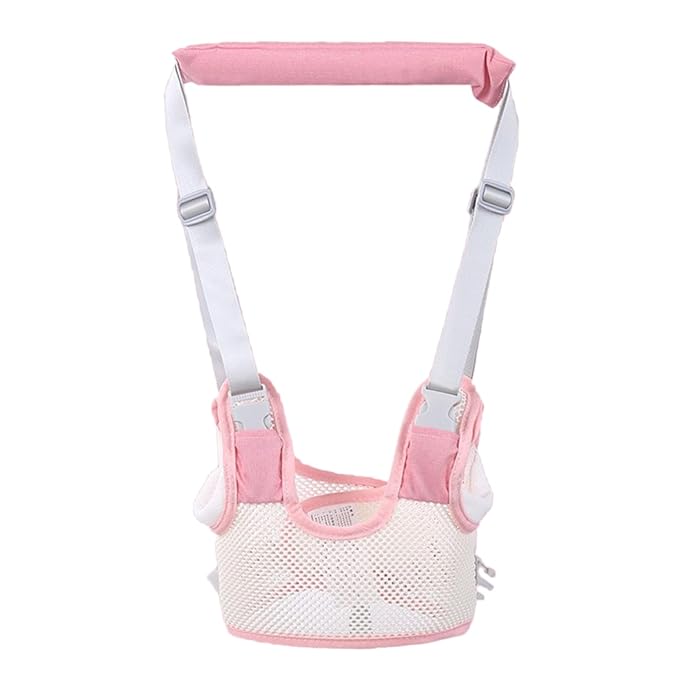 Baby Walker Safety Harness, Toddler Walking Assistant Belt, Easy and Sturdy Use for Children (Pink)