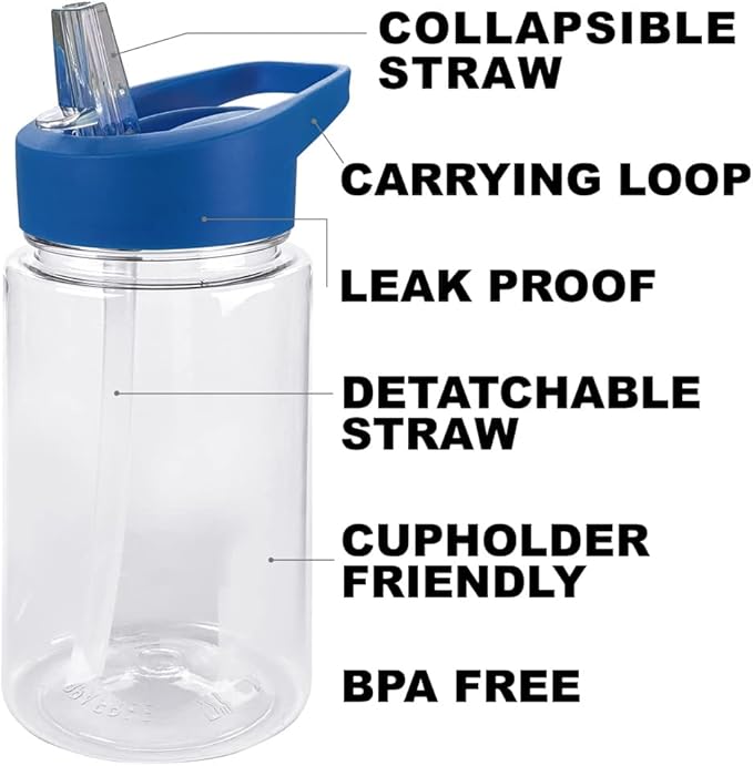 LOGOVISION Peppa Pig Kids Tritan Plastic Water Bottle with Straw Lid and Handle, Reusable Tumbler for Toddlers, Unisex for Girls and Boys, 12oz, Green Grass Scene