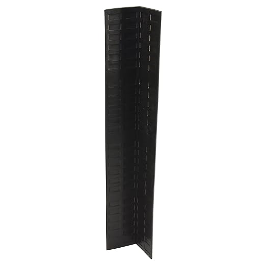 Vestil MRCG-39 Molded Rubber Corner Protector 6 In. x 6 In. x 39 In. Black/Yellow