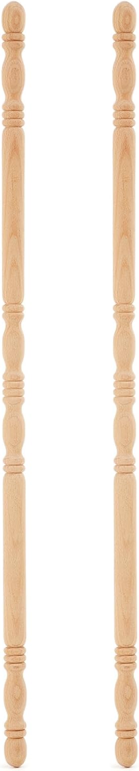DoubleFill 2 Pack Red Oak Corner Guards for Wall Decorative Wall Corner Protector 39-1/2'' x 1'' Solid Wood Edges Protect Trim for Pets Renovation, Easy Installation