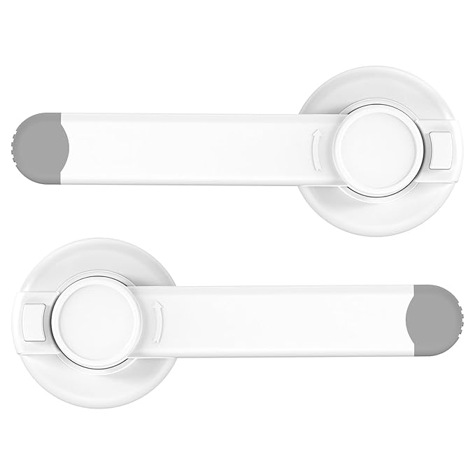 Baby Toilet Lock (2 Pack) | Child Safety Toilet Seat Lock with 3M Adhesive, Universal Fit One‑Handed Easy Install Toilet Lid Lock