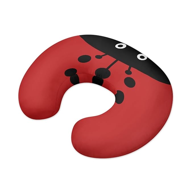 Forchrinse Cartoon Ladybug Nursing Pillow Cover for Baby Boys Girls,Soft Breastfeeding Pillow Cover Infant Feeding Cushion Cover Washable