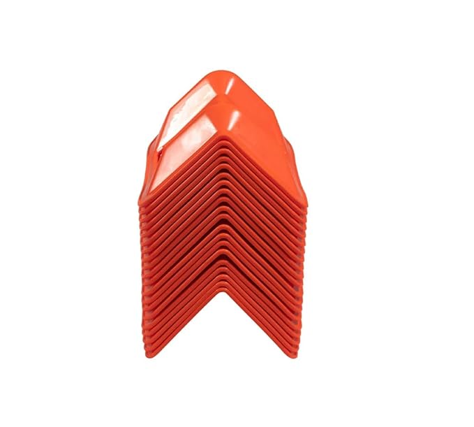 Mytee Products (40 Pieces) 4"x10" Orange Corner Protector V Shaped Flatbed Edge Guards with Carrying Case - Cargo Load Corner Edge Protector and Tie-Down Strap Guard for Flatbed