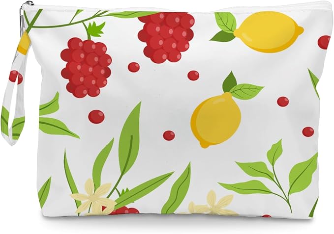 IAXIC Wet Dry Bag, Wet Bag for Swimsuit, Diaper Sunscreen Large Zipper Pouch Waterproof Pouch, Beach Bags for Women, Grape Pattern, Gifts for Ladies Girls Friends Colleagues and Sisters