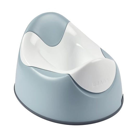 BEABA Ergonomic Training Potty, Provides Comfort and Support, Lightweight & Portable, Compact Toddler Potty (Rain)