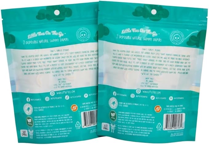 Little Toes On The Go Swim Diapers 2 Bag Bundle (Count 4) Size Small