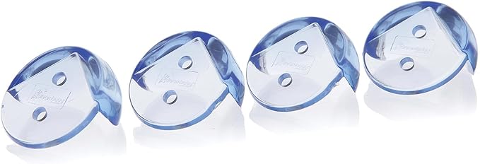 Rocky Mountain Goods Safety Clear Corners Guards - 4 Pack Corner Protector for Baby - Table, Furniture, Cabinets, Glass Top, Sharp Corners - Soft and Strong - Slide and Push On Bumpers