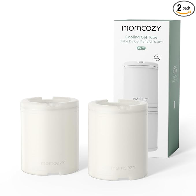 Momcozy Cooling Gel Tube, Highly Efficient 24 Hour Cold Retention, Compatible with Momcozy Breast Milk Cooler, 2PCS