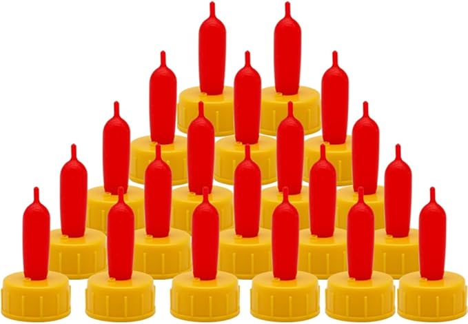 Goat Nipple 25Pcs Cow Calf Milk Drink Nipple Soft Silicone Goat Milk Bottle Topper Feeding for Sheep Goat Pup Dog Farm Supplies (Yellow)