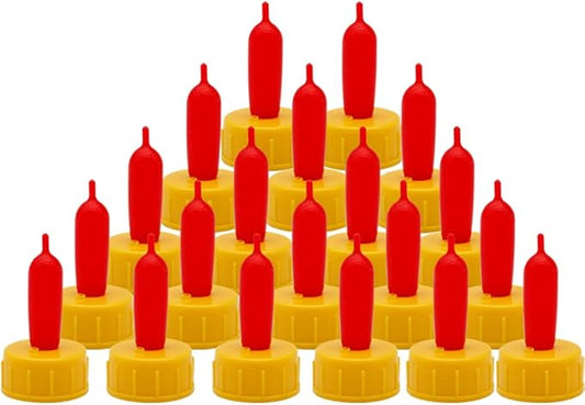 Goat Nipple 25Pcs Cow Calf Milk Drink Nipple Soft Silicone Goat Milk Bottle Topper Feeding for Sheep Goat Pup Dog Farm Supplies (Yellow)