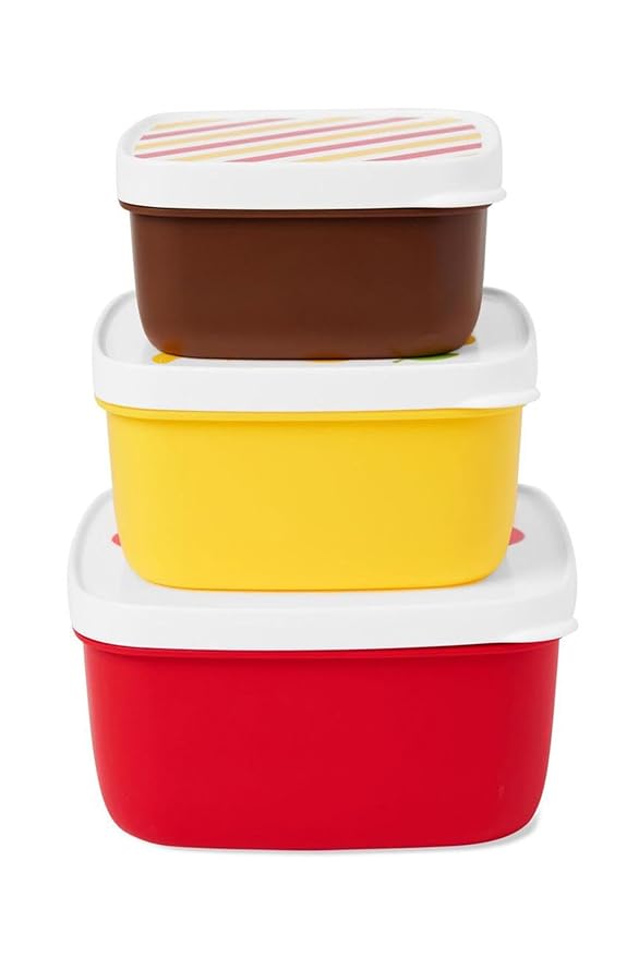 Skip Hop Toddler Zoo Snack Container Set, Monkey, 3 Pack