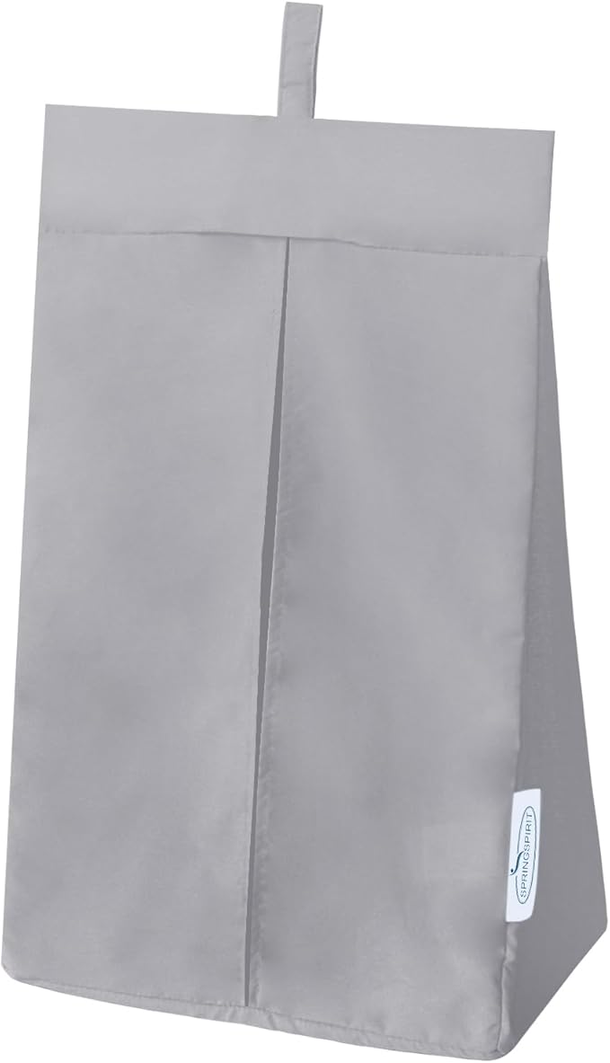 SPRINGSPIRIT Diaper Stacker Caddy Organizer Easy Access & Dustproof Portable Hand Free Diaper Holder for Adults or Nursery, Machine Washable Grey