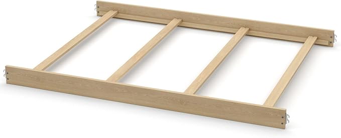 Full-Size Conversion Kit Bed Rails Compatible with Simmons Kids Convertible Cribs by Delta Children - Solid Wood - Toddler Adult Bed Rail for Full-Size - Nursery Furniture (Unfinished, HOOK-ON KIT)