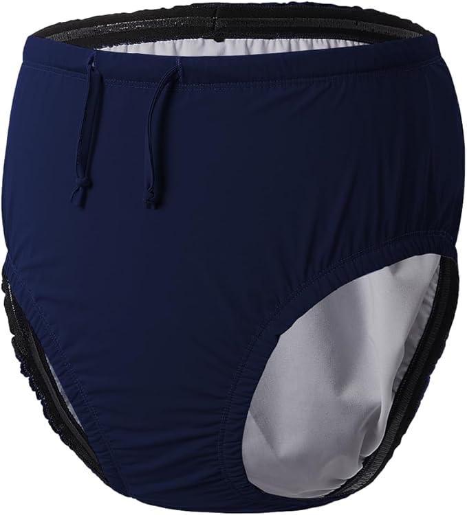 Youth Special Needs Reusable Swim Diapers Swimwear for Incontinence Cloth Diaper Covers Waterproof,Leakproof, Unisex (10-12T, Navy)