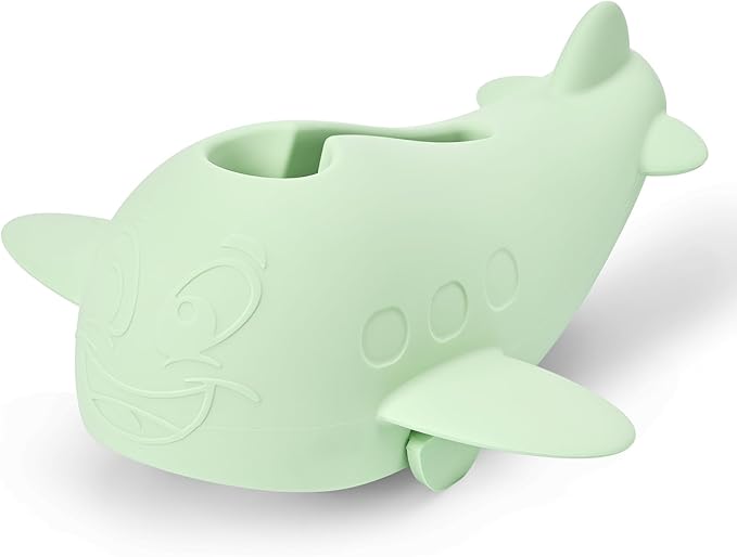 Bath Spout Cover, Baby Bathtub Faucet Cover, Universal Silicone Safety Guard with Anti-Slip Strap, Whale Design for Kids/Toddlers, Prevents Bumps & Scalds (Green)