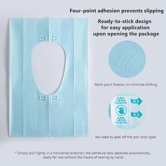 YOUNGTIME Toilet Seat Covers Disposable 40 Pack, Faster use-Sticker Free XL Waterproof Toilet Seat Cover for Adults and Kids Potty Training,Travel Accessories for Public Restrooms,Airplane(Colorful)