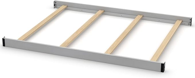 Full-Size Conversion Kit Bed Rails Compatible with Simmons Kids Convertible Cribs by Delta Children - Solid Wood Rail - Toddler and Adult Bed Rail for Full-Size - Nursery Furniture (Grey, BOLT-ON KIT)