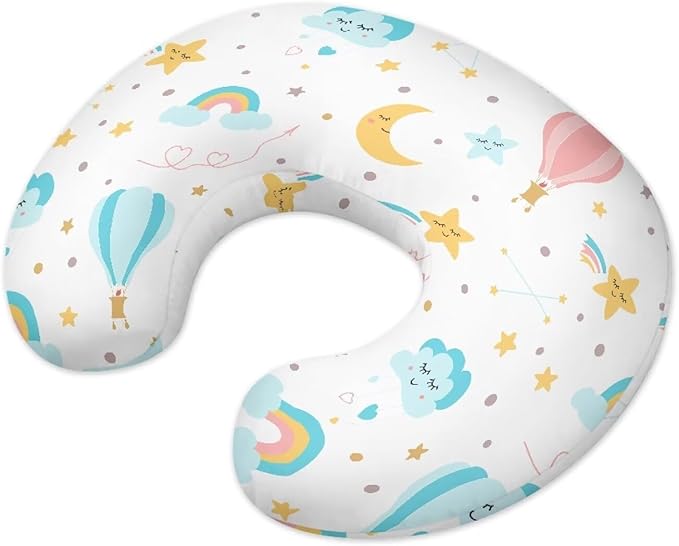 Pillow Covers Soft and Adorable Nursing Cover for Breastfeeding Pillows Pillow Slipcover for Baby Girls Boys Newborn Nursing Pillows for Breastfeeding Lovely Clouds Stars Moon