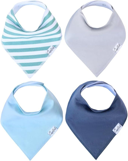 Copper Pearl Baby Bandana Bibs, 4 Pack