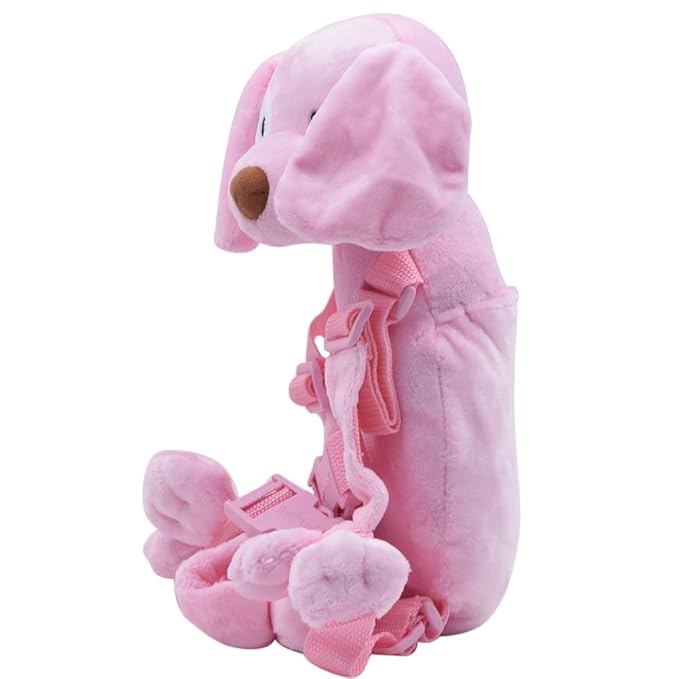 2 in 1 Dog Toddler Safety Harness Backpack Children's Walking Leash Backpack Pink Toddler Leash for Girls Kid Leash for 1-3 Years Old