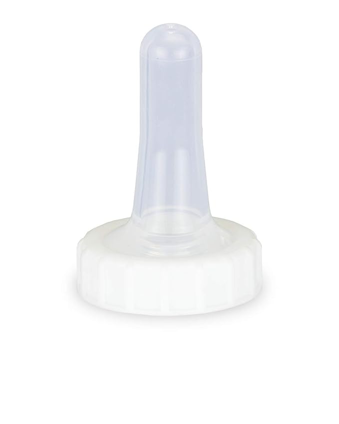 BESS Calf 2qt Nursing Feeding Bottle: Leak-Free, Non-Collapsing, with Clear Screw-on Nipple (2 qt, Screw on), with Bottom Cap