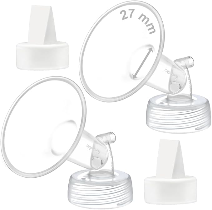 Maymom 27 mm Flange and Duckbill Valve Compatible with Spectra S1 S2 9 Plus Not Original Spectra Pump Parts Replace S2 Pump Parts Flange Duckbill Valve