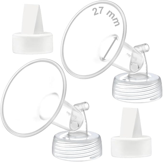 Maymom 27 mm Flange and Duckbill Valve Compatible with Spectra S1 S2 9 Plus Not Original Spectra Pump Parts Replace S2 Pump Parts Flange Duckbill Valve