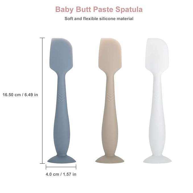 3 Pack Baby Diaper Paste Spatula, Newborn Diaper Cream Applicator, Suitable for Aquaphor & Desitin