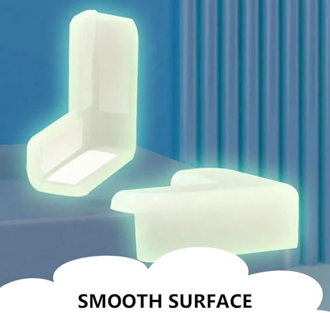 Toddmomy Luminous Corner Protectors Baby Safety Transparent Table Edge Guards Night Glow Childproof Anti-Collision Furniture Corner Guards for Kids 12 Pack 1.57X1.57X0.59In