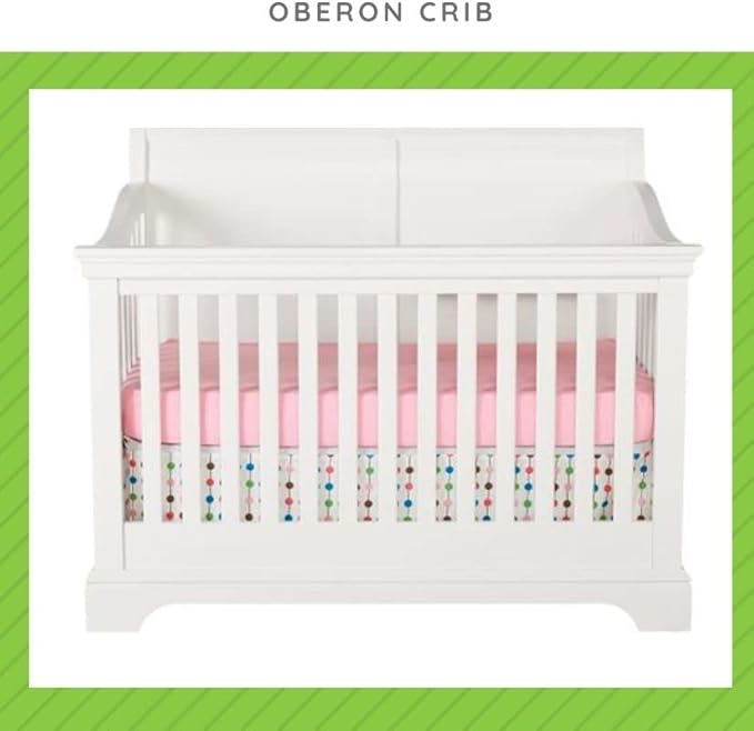 Full-Size Conversion Kit Bed Rails for Oberon Convertible Cribs - Solid Wood Rail - Toddler and Adult Bed Rail for Full-Size Bed - Essential Nursery & Baby Furniture (White)
