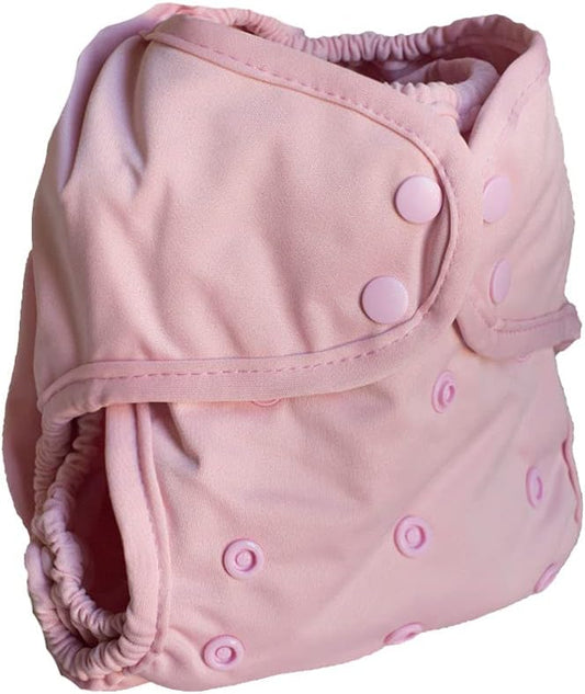 Buttons Cloth Diaper Cover – Snap Super One Size (12-40lbs) (Blush)