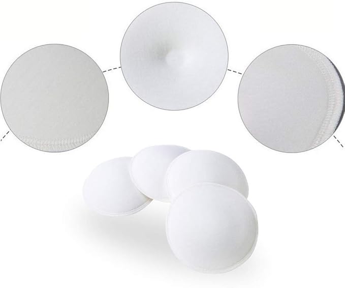 4pcs Breast Pads Absorbency Soft Breathable Organic Cotton Pads for Anti-overflow Breast Pads Nursing Accessories Cotton, app.11cm/4.33in, As Pic Shows