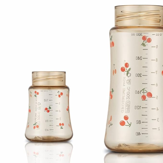 Grosmimi PPSU Baby Bottle, BPA Free (6oz Cherry_Rose Gold)