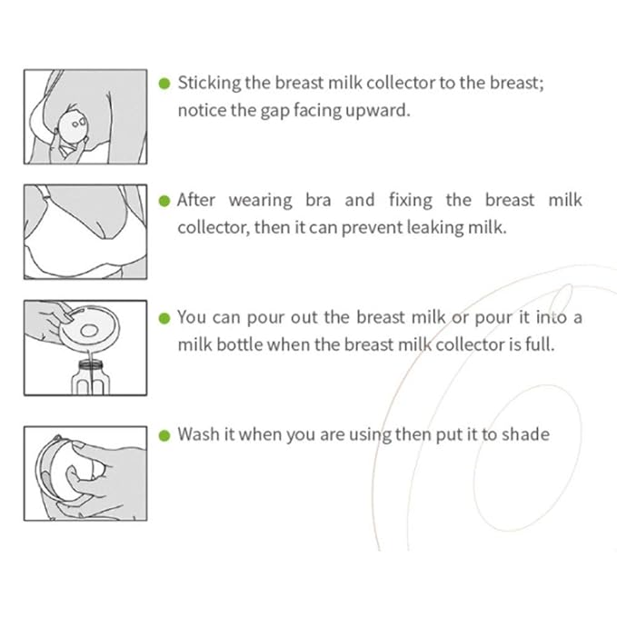Breast Shells Milk Saver,2 Pack Breast Pump,Breastmilk Collector,Milk Anti-Flow Out,Protect Sore Nipples,BPA-Free Flexible Food Grade Silicon and PP Material,Skin Friendly