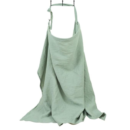 Muslin Nursing Cover for Breastfeeding, Breathable Cotton Breastfeeding Cover, Nursing Apron Privacy Breastfeeding for Mother Nursing Apron